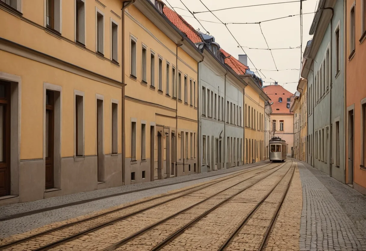 Wohnstraße in Leipzig
